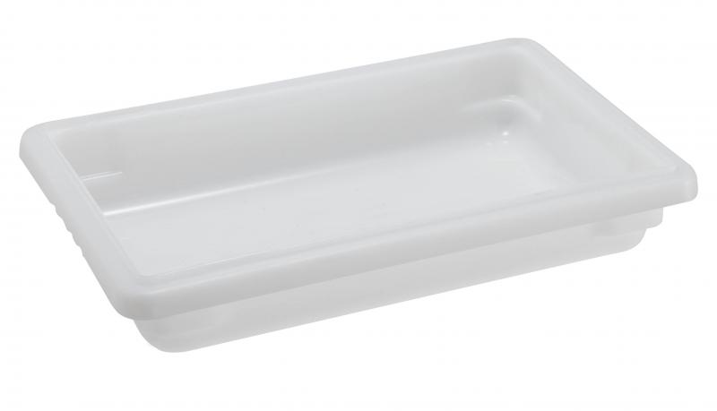 12" x 18" x 3.5" Polypropylene White Rectangular Food Storage Container